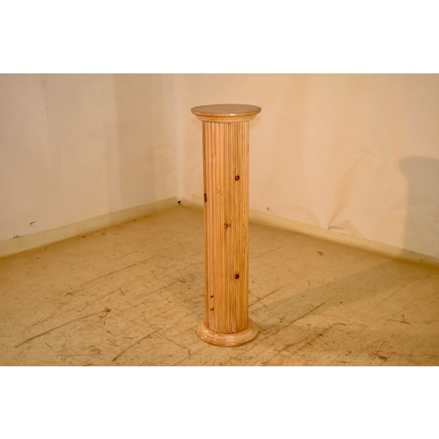 19th Century 19th Century English Pine Pedestal For Sale - Image 5 of 5
