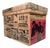Japanese Tea Chest Covered with Newspaper, 1960s For Sale