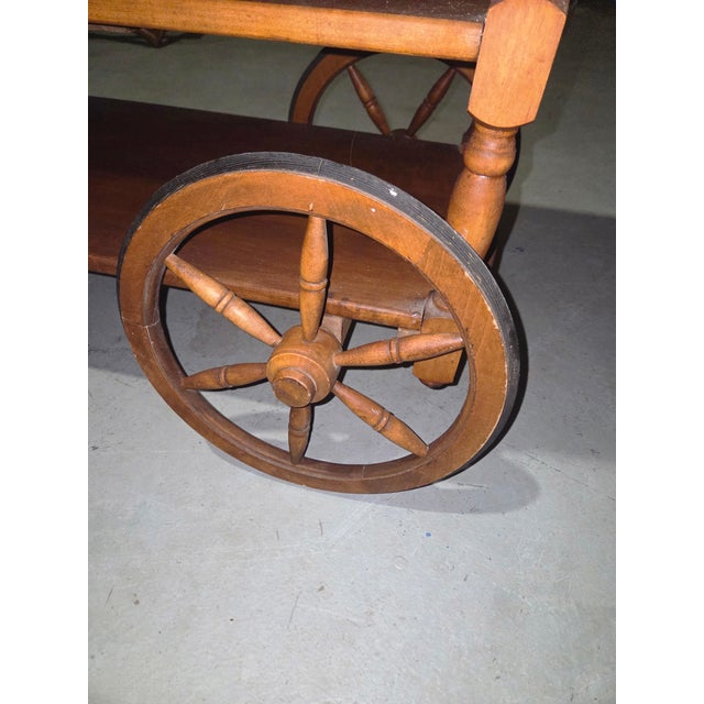 1960s Drop Leaf Tea Cart For Sale - Image 13 of 16