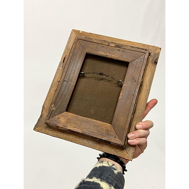 Vintage Folk Art Painting on Canvas, Modeled After a 1662 Painting by Johann Walter For Sale - Image 9 of 10