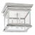 Chapman & Myers for Visual Comfort Signature Club Small Square Flush Mount in Polished Nickel with Clear Glass For Sale