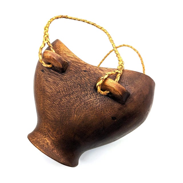 Chestnut Vintage Artisan Crafted Wood Turkana Bowl From Kenya For Sale - Image 8 of 11