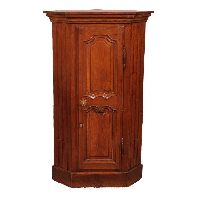 18th Century Louis XV Style Oak Corner Cabinet For Sale