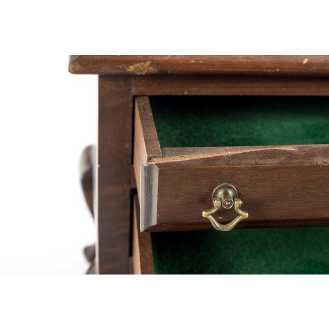 Vintage Salesman Sample Queen Anne Style Two Drawer Side Table For Sale - Image 10 of 11