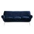 Italian Curved Sofa in Navy Blue Cotton Velvet by Gigi Radice for Minotti, 1950s For Sale - Image 14 of 14