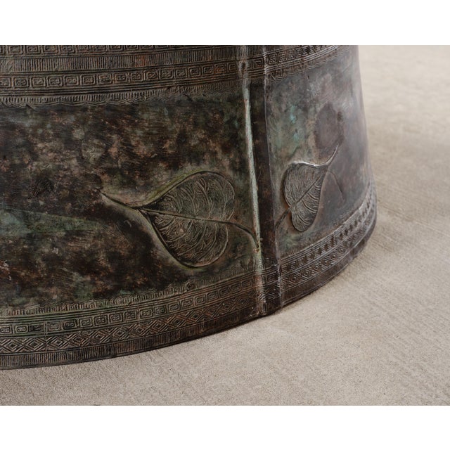 Monumental Southeast Asian Bronze Frog or Rain Drum Table 3 Ft For Sale - Image 17 of 18