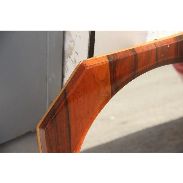 Wood Italian Rosewood Mirror, 1960s For Sale - Image 7 of 10