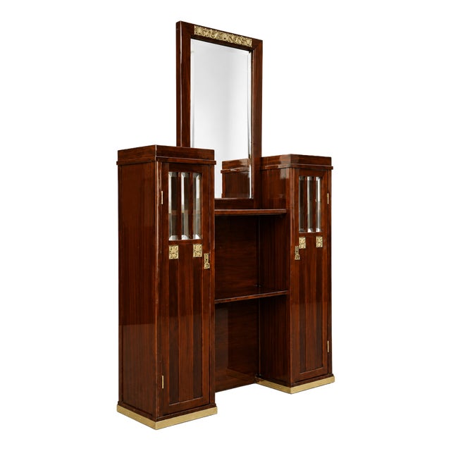 Secessionist Mirror with Display Case Components from Wiener Werkstätte, 1901 For Sale