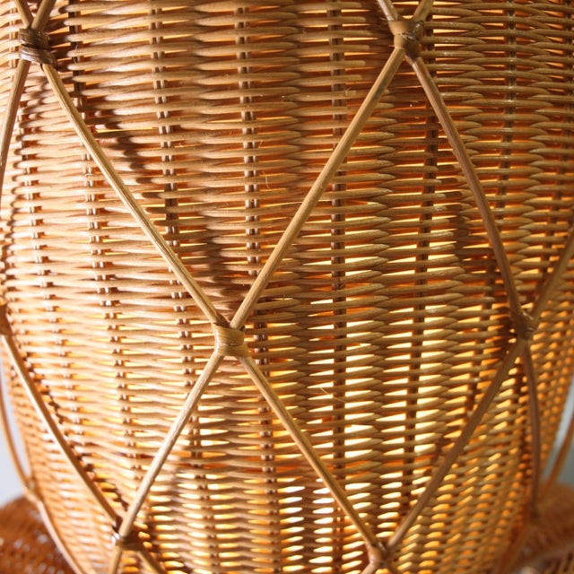 Wicker Pineapple Pendant Light For Sale - Image 6 of 11