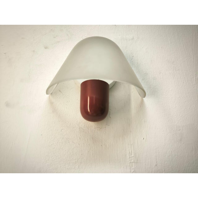 1980s Red Wall Light from Veart, 1980s For Sale - Image 5 of 6