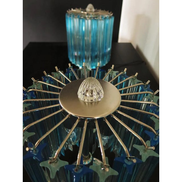 Vintage Italian Glass Quadriedri Table Lamps, 1981, Set of 2 For Sale - Image 10 of 12