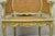 Vintage French Louis XV Style Green Painted Gold Gilt Cane Bergere Arm Chair For Sale - Image 10 of 17