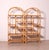 Beautiful 1970s bamboo bookcases, arched in shape. The wavy shelves add originality to this beautiful, timeless piece.