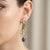Fleur De Lis Chandelier Earrings Studs With Amethyst in Silver, Gold, A Pair For Sale - Image 4 of 6