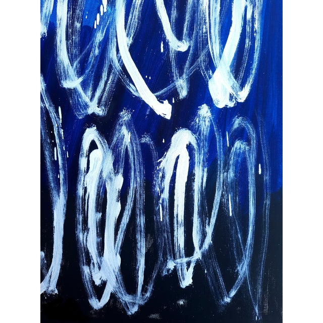 Paper 19.6" X 25.5" - Cy Twombly Inspired Abstract Original Oil Painting, Unframed For Sale - Image 7 of 9