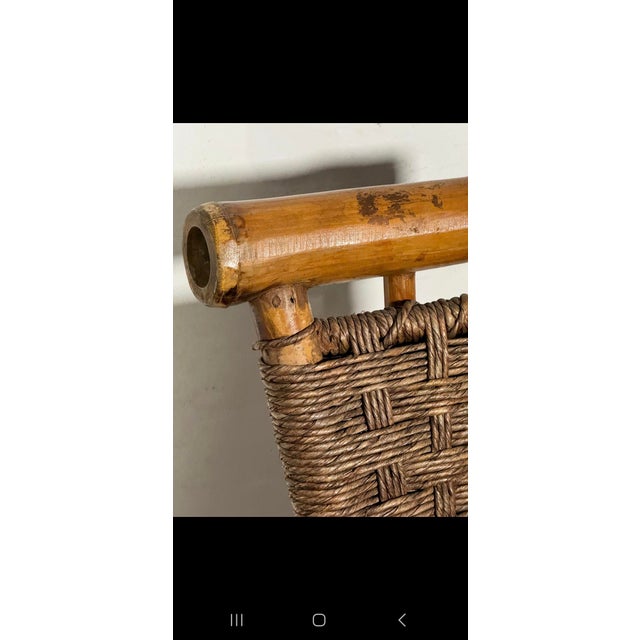 Brown Brazilian Sculptural Bamboo Armchair by José Caldas, 1960s For Sale - Image 8 of 9