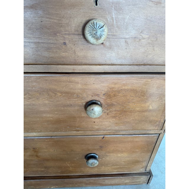 Brown Two Over Two Drawers - Antique Pine Chest of Drawers From England For Sale - Image 8 of 18