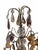 Glass Pair 3-Arm French Gilt Brass Crystal Fruit and Crystal Candelabra, Made in France, Mid-Century Hollywood Regency For Sale - Image 7 of 12
