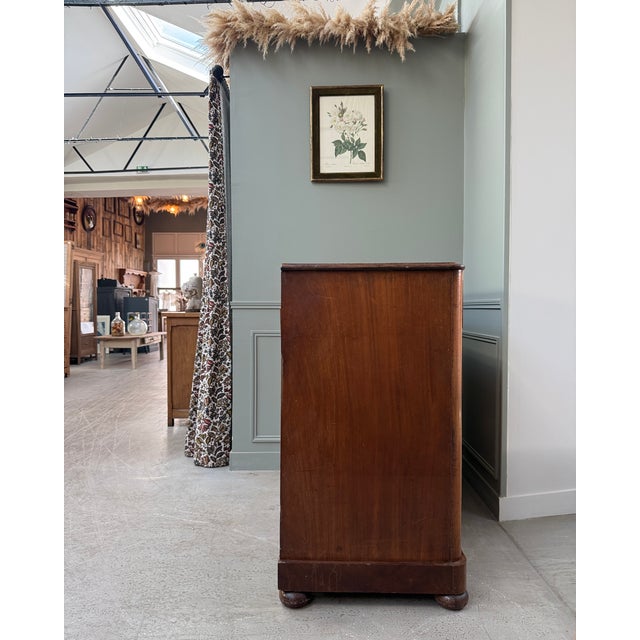 Large English Victorian Mahogany Chest of Drawers For Sale - Image 5 of 18