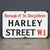 Enamelled Metal London Street Sign for Harley Street, 1930s For Sale - Image 10 of 11
