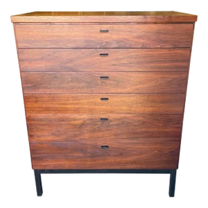 Vintage 1960s Jack Cartwright for Founders Walnut Tall Dresser