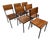 West Elm Rustic Side Dining Chairs, Set of Six For Sale