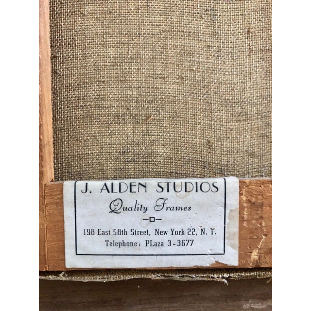 Textile Jean Calogero, Italian Surrealist Oil Painting Jean Calogero Big Eyed Girl Doll Mandolin Flower For Sale - Image 7 of 9