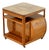 1950s Art Deco Revival Walnut Dry Bar Cart Side Table by Incorporall For Sale