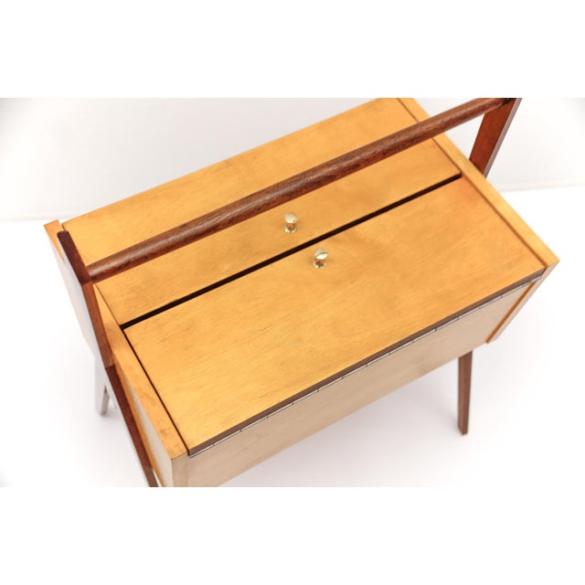 Wood Mid-Century Modern Italian Sewing Box, 1960s For Sale - Image 7 of 12