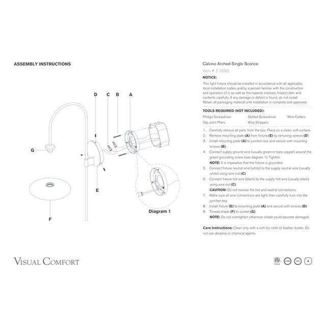 Silver Ian K. Fowler for Visual Comfort Signature Calvino Arched Single Sconce in Polished Nickel with Clear Glass For Sale - Image 8 of 8