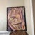 Pink Vintage Abstract Nude Painting on Canvas ~ Framed For Sale - Image 8 of 12