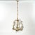 Beautiful vintage French birdcage style 5 light brass chandelier dripping with 3 different sized crystals and ornate...