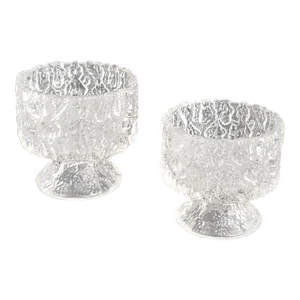 1970s Iittala "Aslak" Glass Sherbert & Dessert Bowls, a Pair