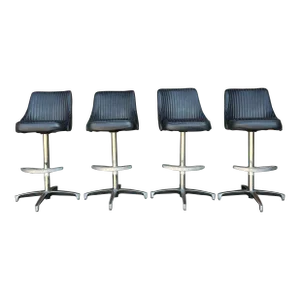 Set of 4 ChromCraft Swivel Bar Stools