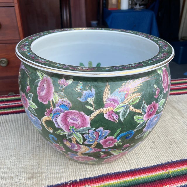 1970s Chinese Porcelain Jardiniere Planter For Sale - Image 12 of 12
