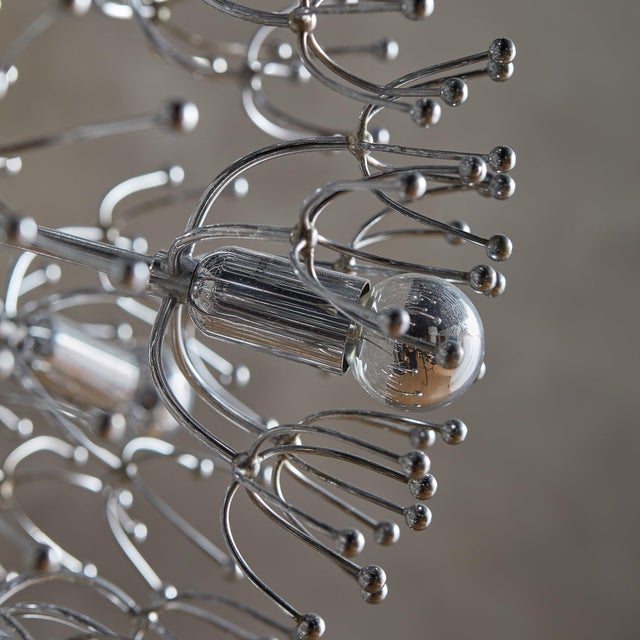 Mid-Century Modern 1960s Mid-Century Modern ‘Dandelion’ Chrome Sputnik Chandelier by Gaetano Sciolari For Sale - Image 3 of 8