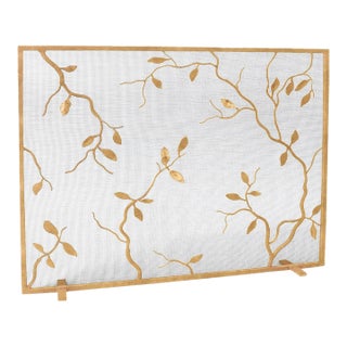 Brilliant Gold Lennox Fireplace Screen Glass For Sale