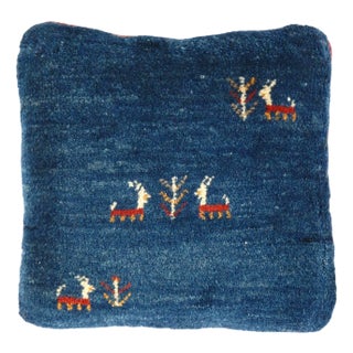 Pasargad DC Fine Hand Knotted Persian Gabbeh Pillow For Sale