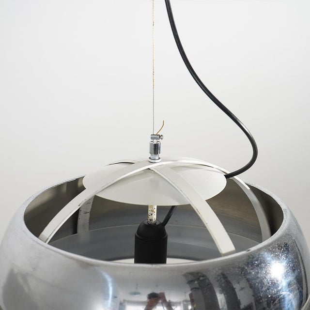 Space Age Chromed Pendant Light, 1970s For Sale - Image 10 of 13