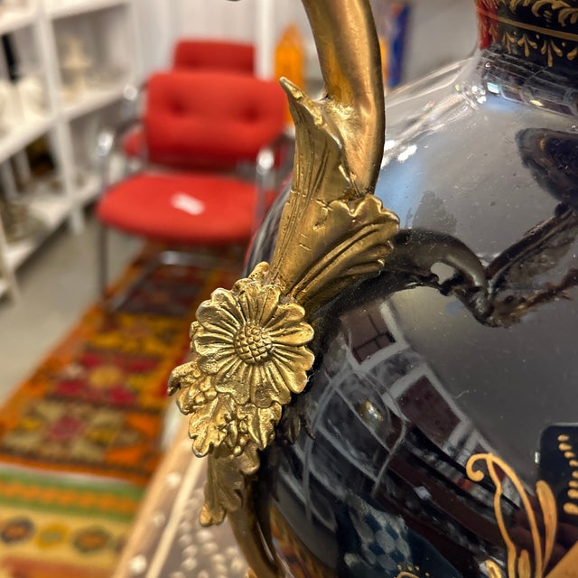 Meissen Porcelain Meissen Porcelain Large Scenic Urn With Removable Lid For Sale - Image 4 of 12