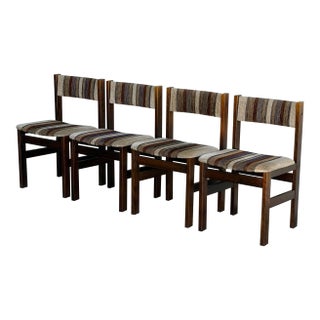 Set of 4 Danish Mid Century Modern Dining Chairs Vintage Scandinavian Wood Chairs For Sale