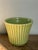 Mid 20th Century Vintage Boho French Glazed Ceramic Pleated Vase For Sale - Image 5 of 6