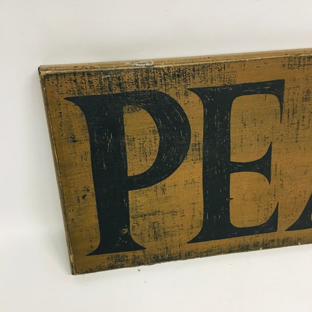 1990s Wooden Sign "Pears" For Sale - Image 4 of 5