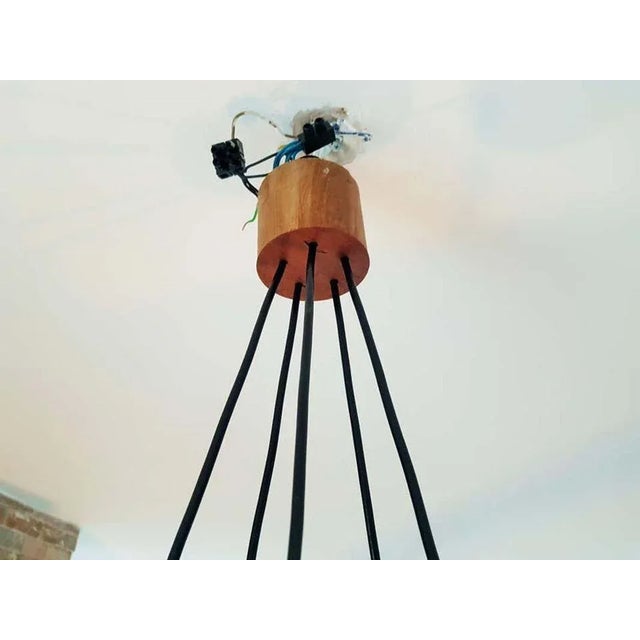 Danish Teak & Resin Chandelier, 1960s For Sale - Image 14 of 18