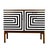Black Polish Chest of Drawers with Op Art Motif, 1970s For Sale - Image 8 of 8