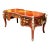 French Rococo Executive Desk – Ornate Wood Desk With 5 Drawers, Gold Leaf & Bronze Details For Sale