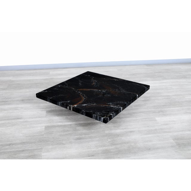 Italian Modernist Faux Marble Coffee Table by Willy Rizzo, 1970s For Sale - Image 10 of 12