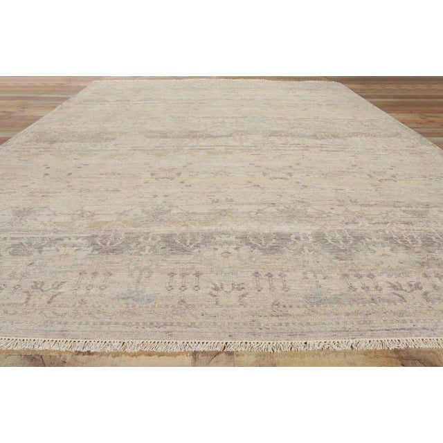Textile Modern Distressed Rug With Vintage Style, 08'10 X 12'02 For Sale - Image 7 of 9