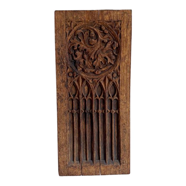 18th Century Jacobean Carved Oak Panel For Sale