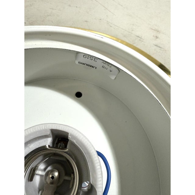 Brass & Glass Ceiling Lamp from Glashütte Limburg, 1970s For Sale - Image 12 of 16